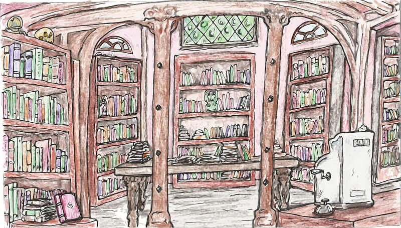 Illustration of a Book Shop